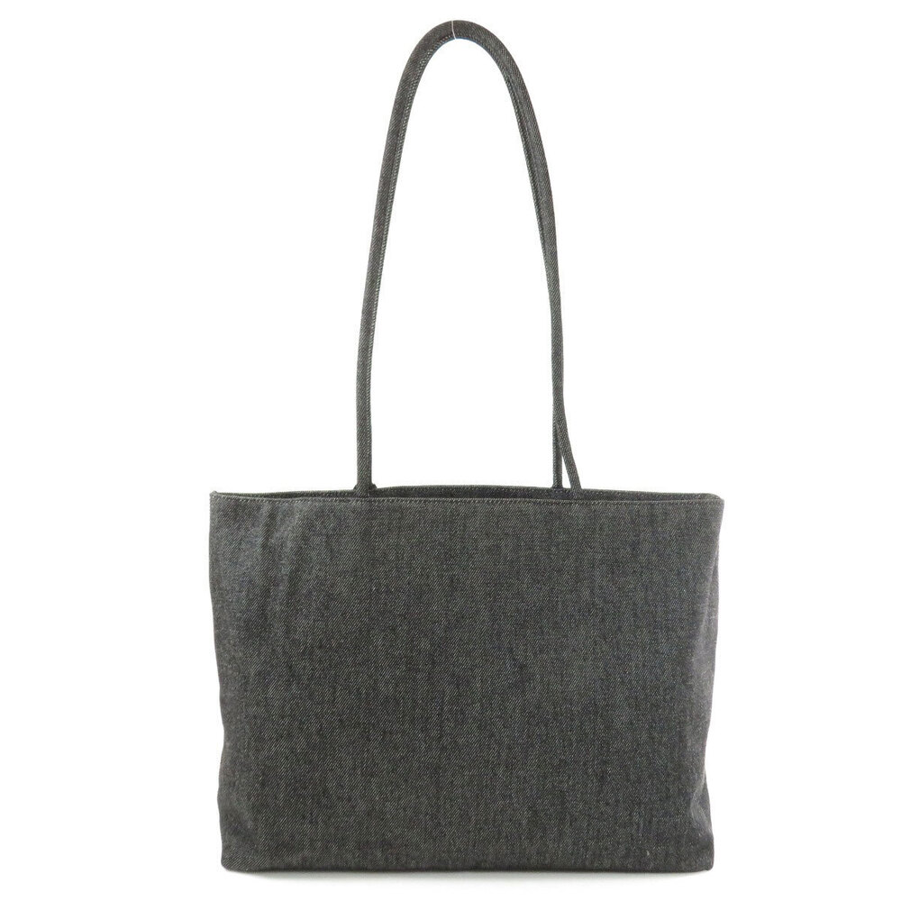 Dior denim charm Christian logo tote bag